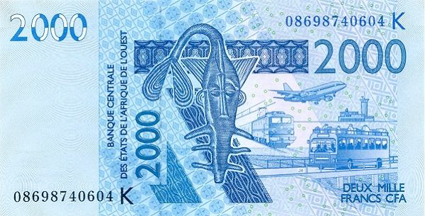 P716Kf Senegal W.A.S. K 2000 Francs Year 2008